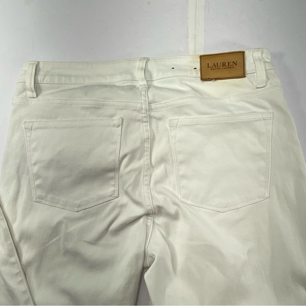 LAUREN RALPH LAUREN LRL Modern Straight Curvy Jeans Women’s Size 8 White - Picture 9 of 15